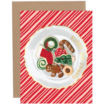 Santa's Cookies Christmas Greeting Card